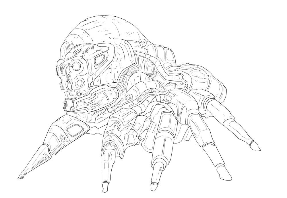 Mech Design line art 2