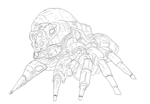 Mech Design line art 2