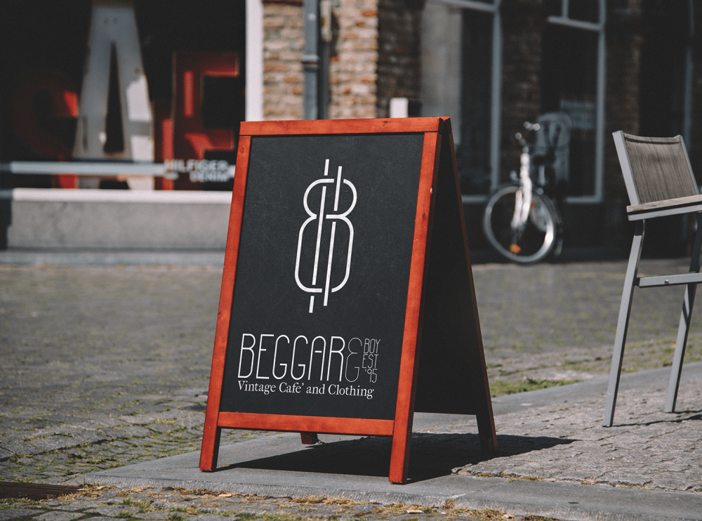 Beggar and Boy Chalkboard Menu MockUp